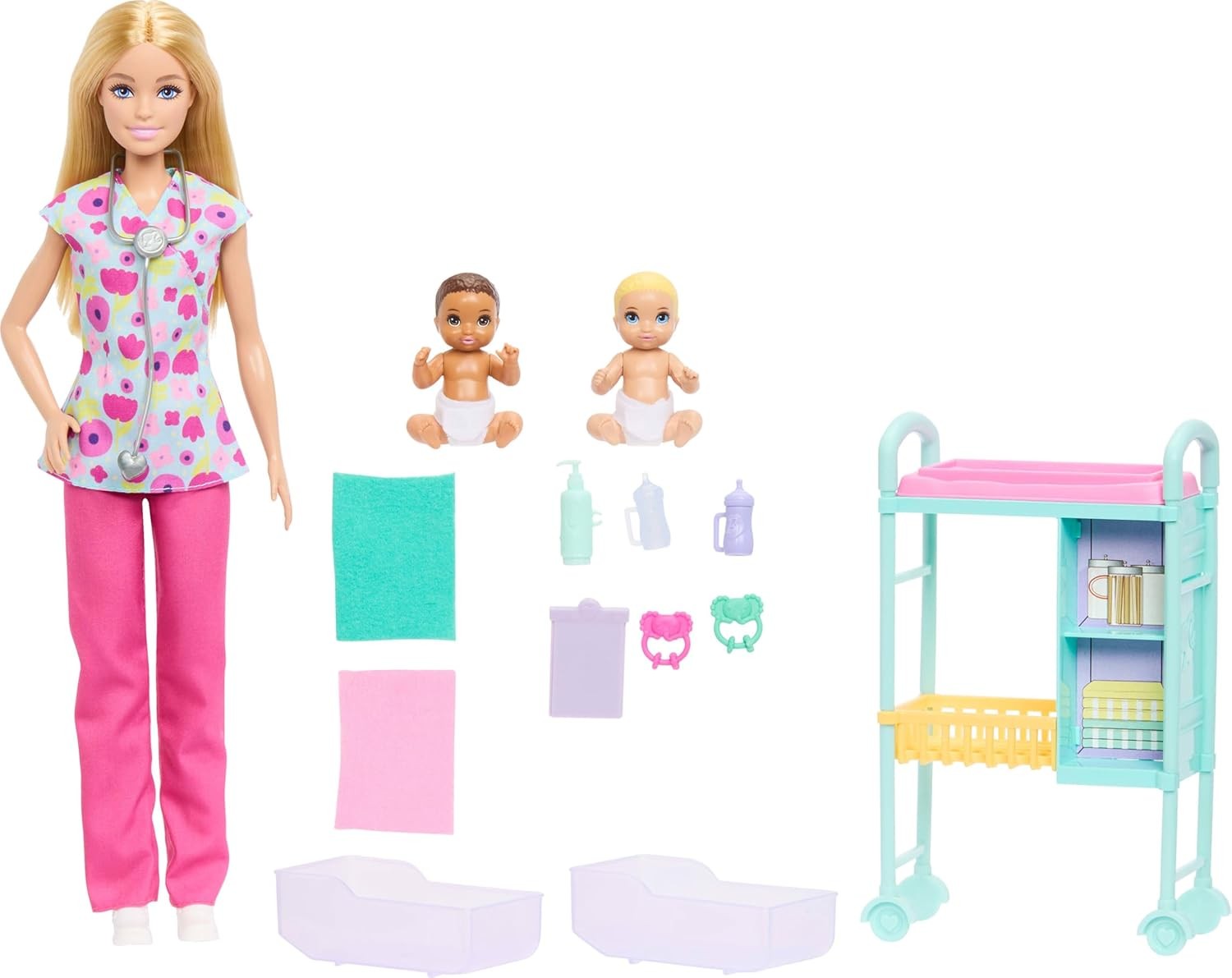 Barbie Careers Baby Doctor Playset with Blonde Fashion Doll,