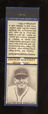 1937 Diamond Matchbooks Cubs U3-2 Baseball #13 Charles Gabby Hartnett EX