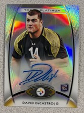 2012 Topps Platinum David DeCastro #160 Rookie On Card Autograph NM+. rookie card picture