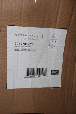 Generation Lighting Transitional One Light Outdoor Post Lantern Antique Bronze  