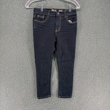 OshKosh Bgosh Jeans Girls 8 Skinny Dark Wash Denim Adjustable Waist Stretch Kid