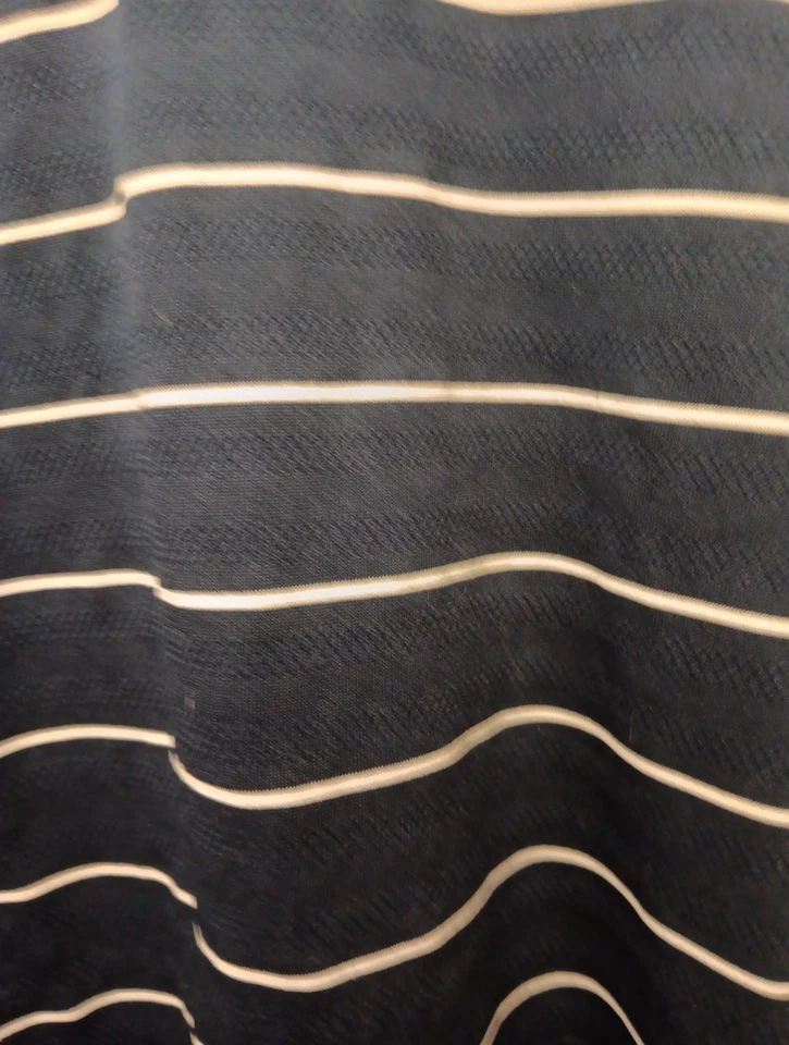 P G A Tour Polo Men’s X Large Short Sleeve. Blue/White Striped W/Logo. - Image 3 of 4