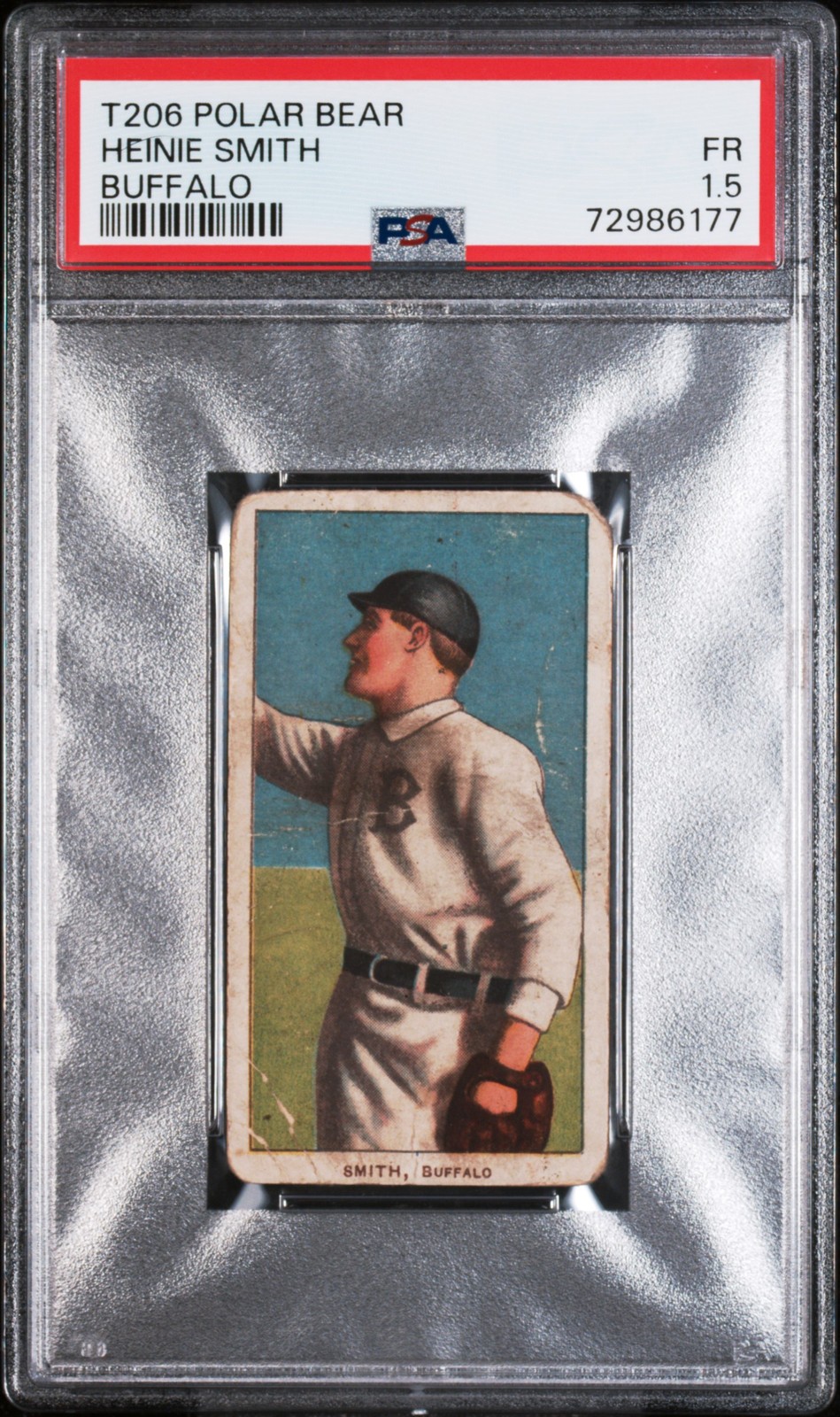 1909-11 T206 Polar Bear Heinie Smith Buffalo PSA 1.5