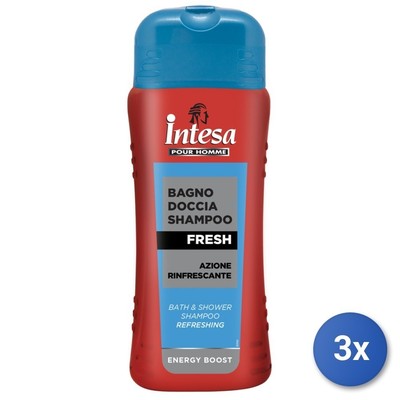 3X Intesa Shower Gel 500 Ml. Fresh Made In Italy