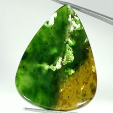 47.00Cts 100 Natural Chrome Chalcedony Pear Cabochon Gemstone 30X42X5MM