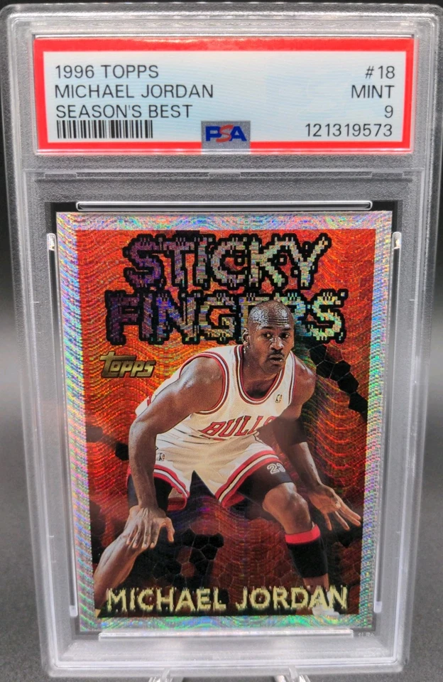 1996-97 Topps - Season's Best Sticky Fingers Michael Jordan #18 - Image 3 of 3