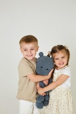 Toys US Hippo Plush Stuffed Animal Soft Light Gray Handmade Stuffed Animal