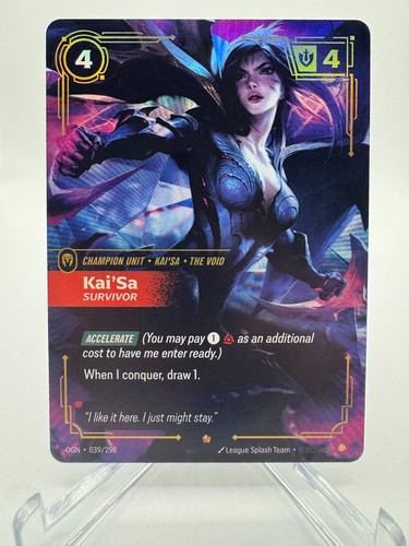 Kai'Sa - Survivor 039/298 Epic Riftbound Origins | eBay