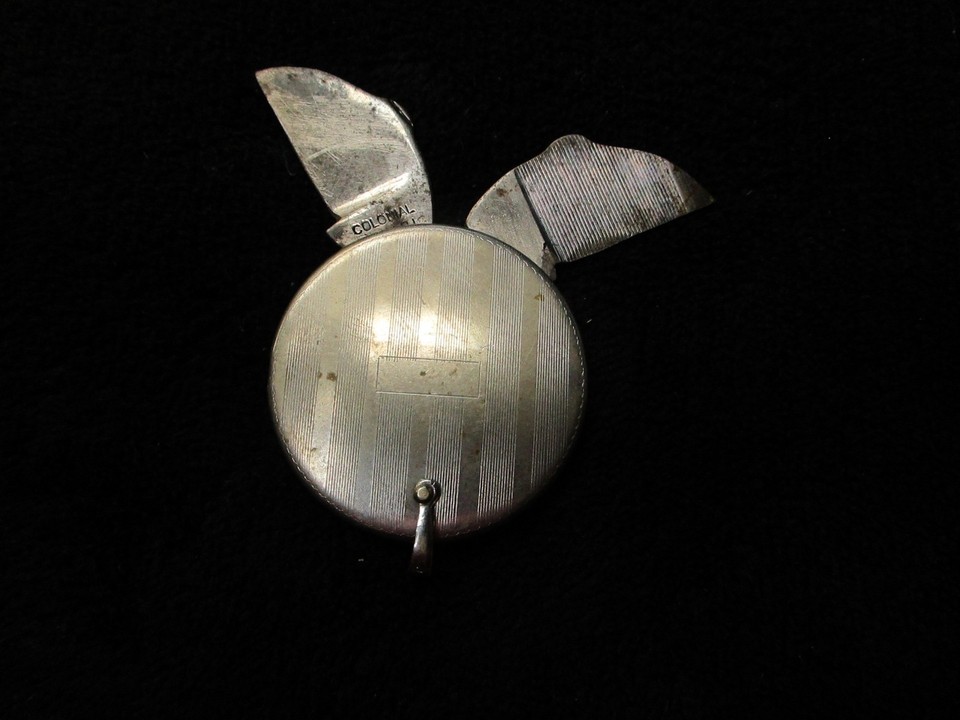 VINTAGE US COLONIAL PROV. FOB 2 BLADE STAINLESS STEEL POCKET FOLDING TOOL RARE