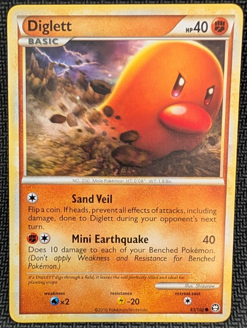 Pokemon - Diglett 61/102 - 2010 HGSS: Triumphant - NM
