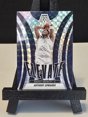   2024-25 Mosaic Elevate Silver Prizm #3 Anthony Edwards Timberwolves Card  