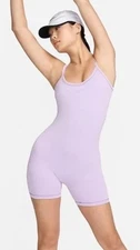 Nike E1949 Zenvy Women Dri-FIT Bodysuit Stretch Yoga Fitness FQ2161-512 Purple L