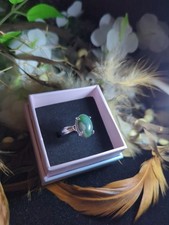 Sterling Silver 925 Size 7 Ring Polychrome Ja...