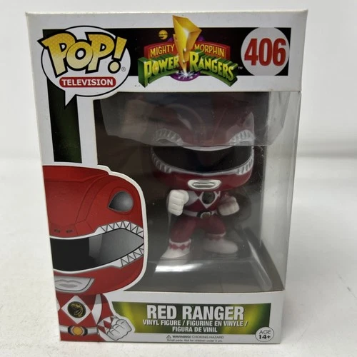 Funko Pop Television Power Rangers Red Ranger #406 Vinyl Figure Vaulted Rare