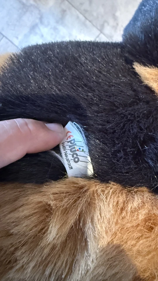 Kommissar Rex Schäferhund Hund Sat.1 Plüco 1996 Stofftier Plüsch XXL 80 cm - Bild 4 von 4