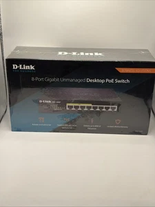 D-Link DGS (DGS-1008P) 8-Ports Commutateur Ethernet externe POE, Nouveau scellé