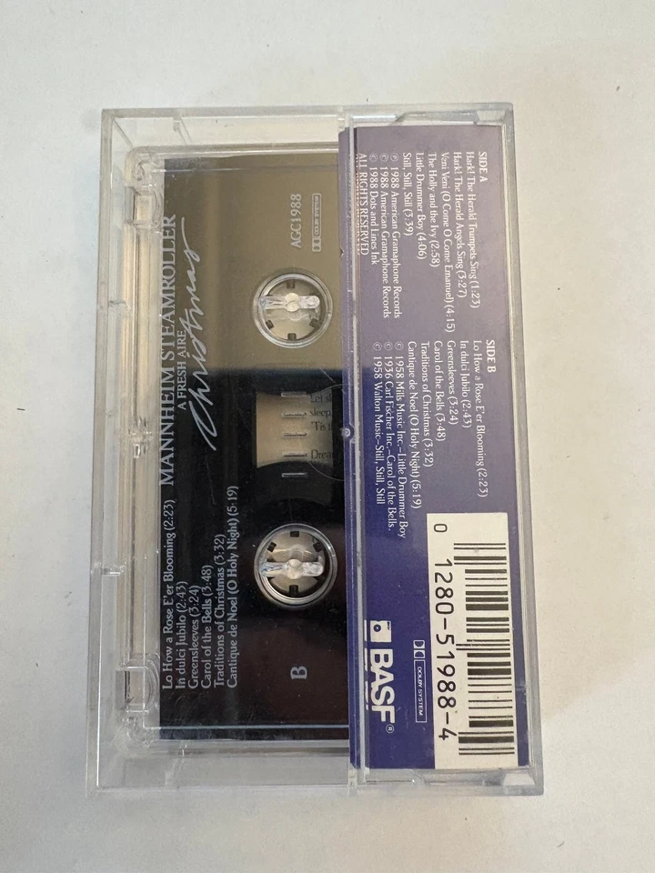 Mannheim Steamroller A Fresh Aire Christmas Cassette 1988 American Gramaphone Foto 3 de 3