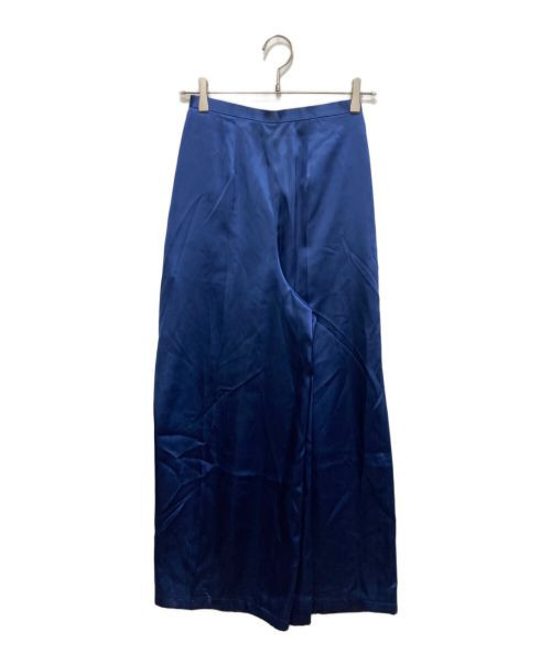 ENFOLD Satin Elastic Wide Pants, Dark Blue, Women's, Size ENFOLD Satin Elastic Wide Pants, Dark Blue, Women's, Size