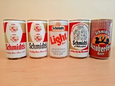 Schmidt's of Philadelphia Lot of 5 Collectible 12 oz Beer Cans