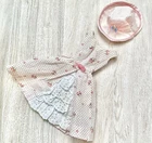 Barbie Garden Party Dress 1962 With Hat Vintage Floral Pink White #931