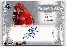 2007-08 Upper Deck Trilogy Personal Scripts Eric Staal Auto 23/25 Carolina