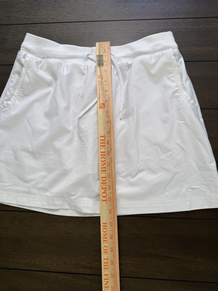 Falda Slazenger Mujer Mediana Blanca Atlética Golf Skort Cordón Bolsillos Foto 3 de 4