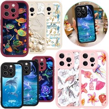 Personalized Rubber Phone Case Cover For iPhone Air 15 Plus 17 16 14 Ocean Life