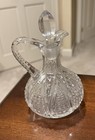 Vintage EAPG Clear Glass Tear Drop Pattern Cruet 6" Tall  — photo 4
