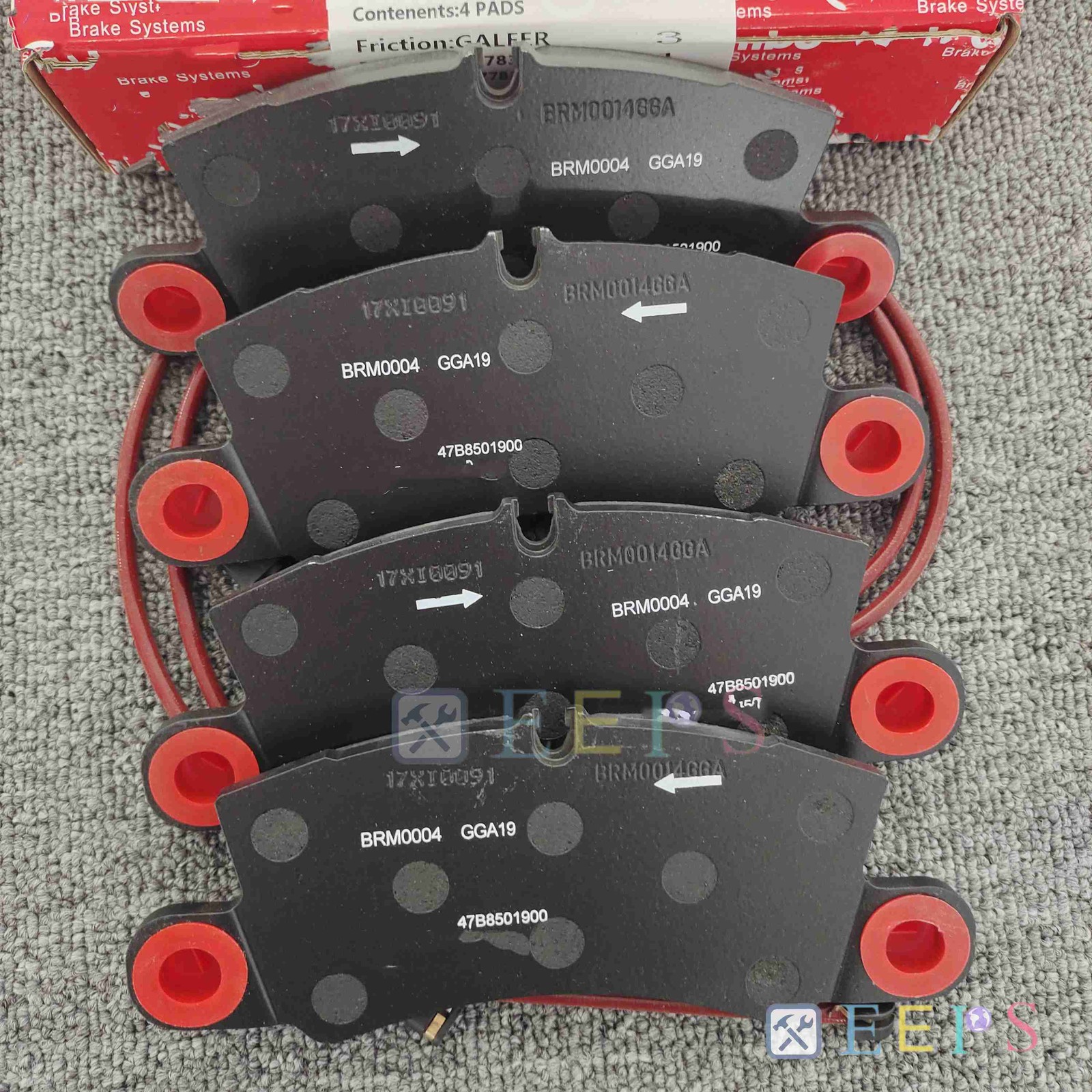 Rear Brake Pad Kit With Brake Sensor For 70003759 Ferrari 488, F8, F12 , 812