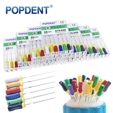 POPDENT Dental Endo Root Canal File K-FILES Stainless Steel Hand Use 21/25 mm