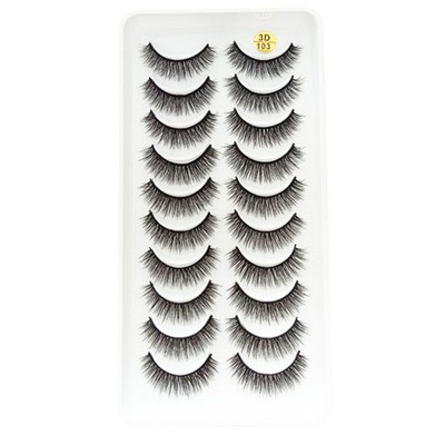  10 Pairs Eyeliner-Aufkleber Wimpernverlängerung Für Augen-Make-up Fake Falsche