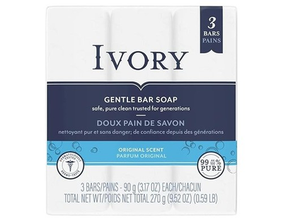 #ad 3 Pack Ivory Soap Personal Gentle Bar Soap Original Scent 3.1 Oz $9.99