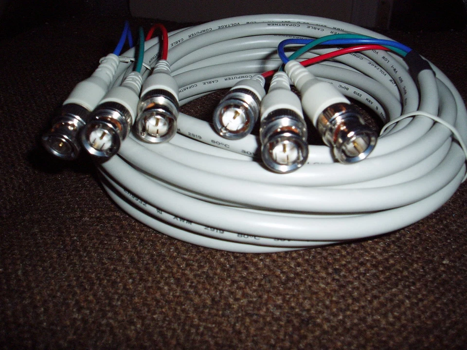 25ft. *NEW* RGB COAX / Component VIDEO EXTENSION CABLE ASSEMBLY (BNC -to- BNC) - Image 2 of 2