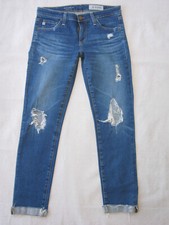 AG Adriano Goldschmeid Stilt Cigarette Roll-up Blue Jean Women Sz 27 - 10 yr L26