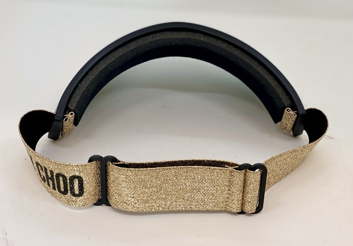 JIMMY CHOO Calix Black Gold Sun Visor / D75-24148 | eBay