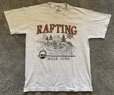 Vintage Single Stitch San Segal T Shirt Men’s M Made In USA Rafting MOAB Utah