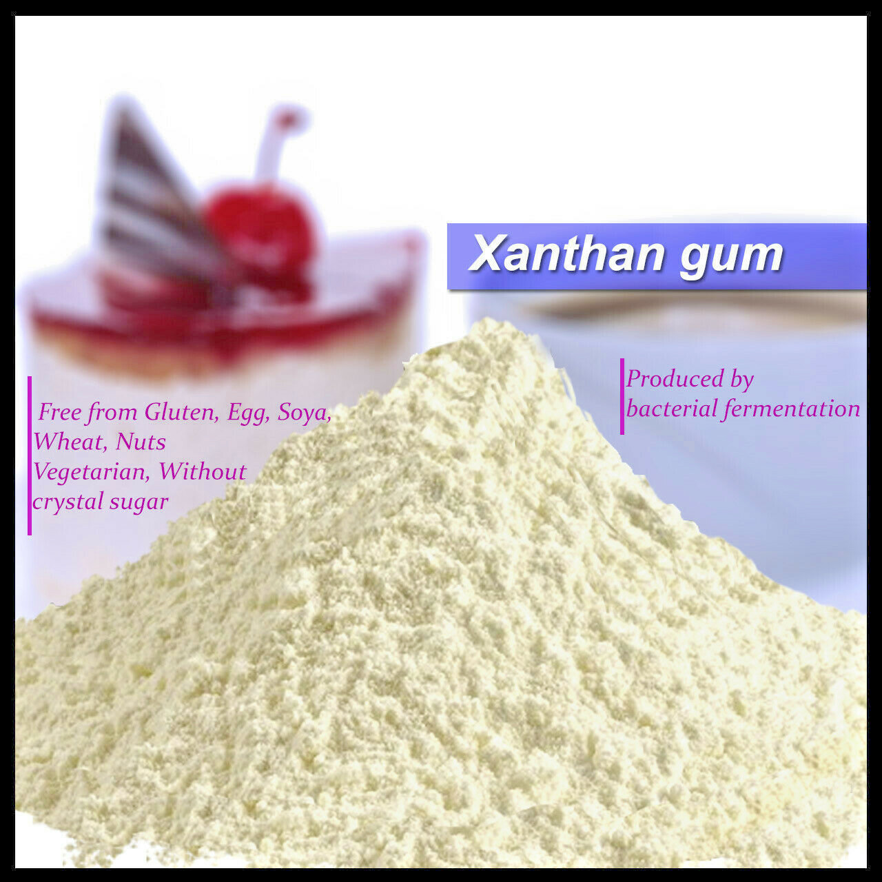 Xanthan Gum ORGANIC Stabiliser FOOD GRADE Thickener Vegan GLUTEN FREE 100% Pure 