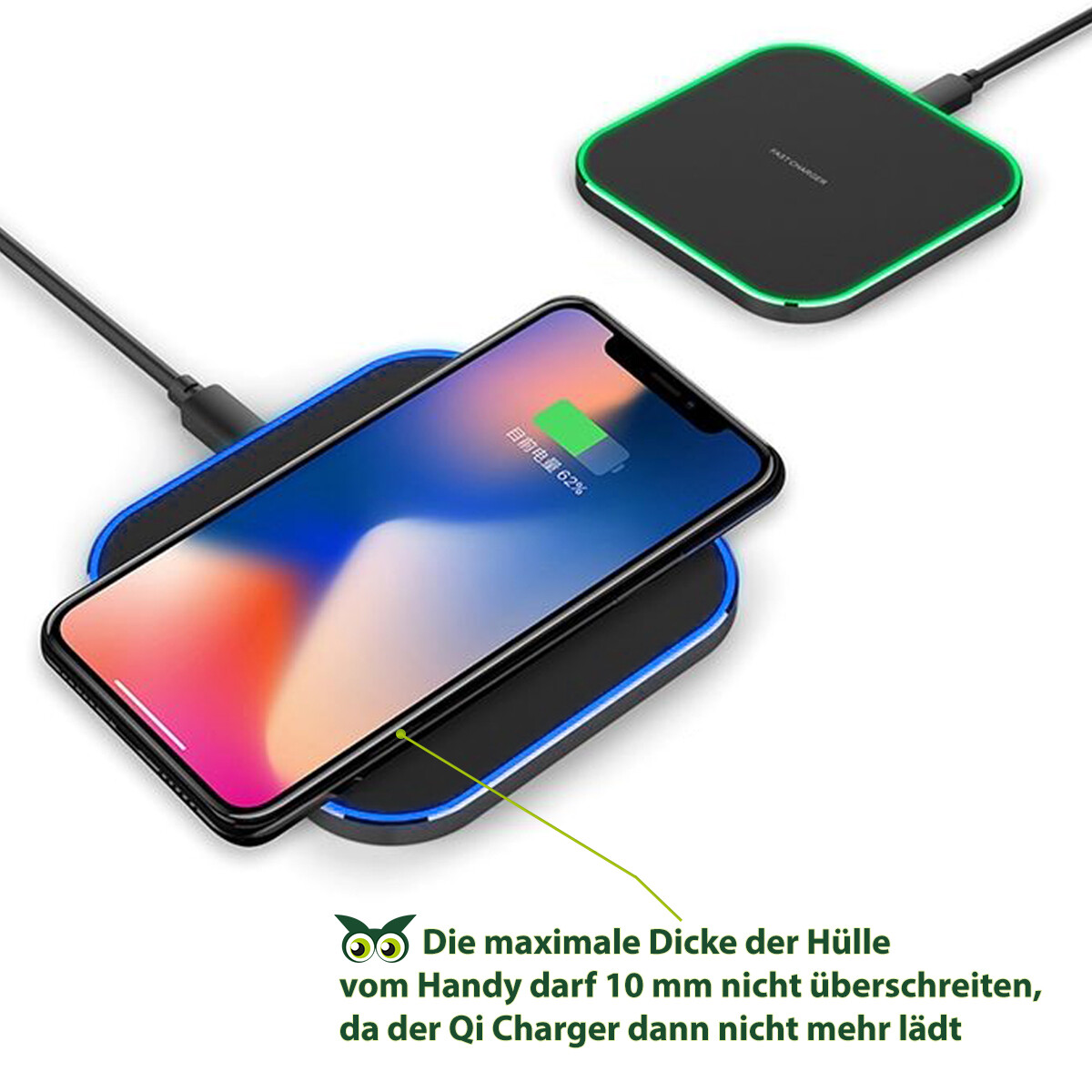Wireless Qi Ladestation für Huawei P40 Pro Charger Induktives Ladegerät Kabellos