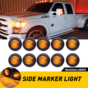 10X Amber 3//4/"Round LED Bullet Clearance Side Marker Light For Truck Trailer RV