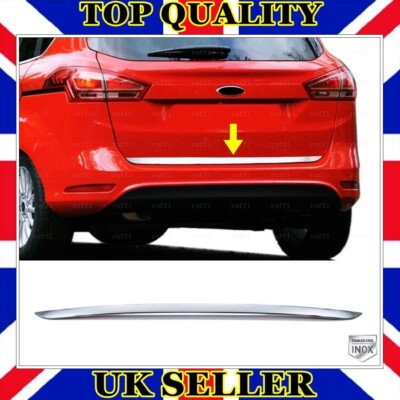 Chrome Rear Trunk Bottom Trim STAINLESS STEEL For FORD B-MAX 2012-UP