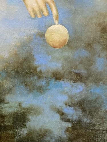 🔥 Fine Vintage French Modern Surrealist Fantasy Mythology Goddess Oil Painting - Picture 14 of 24