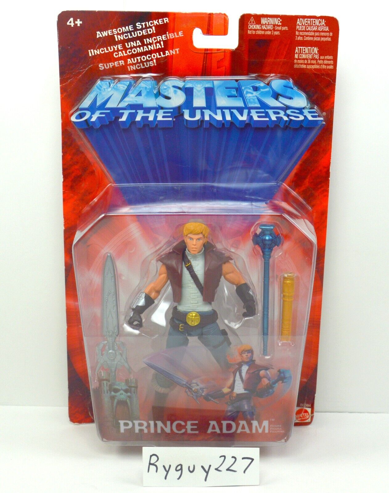 MOTU, Prince Adam, 200x, Masters of the Universe, MOC, carded, sealed, figure