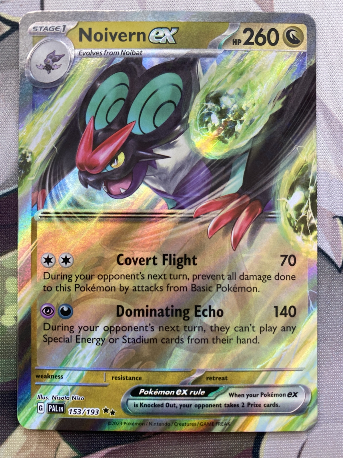 Noivern ex - 153/193 Paldea Evolved Double Rare Pokemon - NM/MINT
