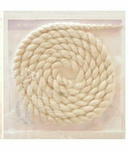 Phool Batti Long Cotton Wicks akhand Jyot Batti White Color 20 inch Long x 3 - Picture 3 of 3