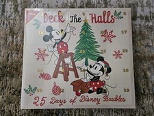 Disney Christmas Advent Calender Deck The Halls 25 Days of Baubles Primark NEW