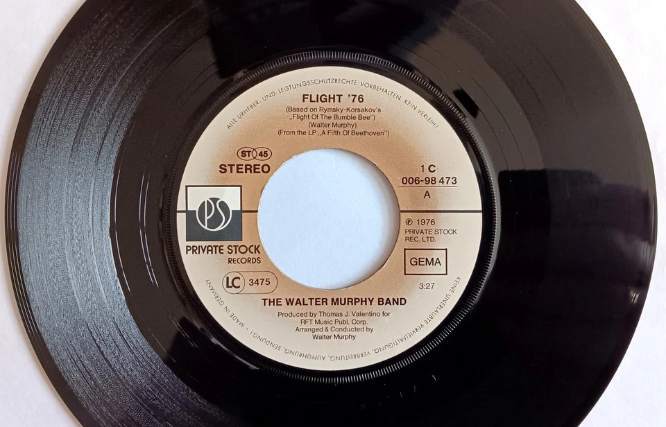 The Walter Murphy Band – Flight '76 (1976) Vinyl, 7", Filmmusik, gebraucht - Bild 3 von 4