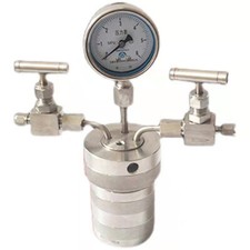 Hydrothermal synthesis Autoclave Reactor vessel inlet outlet gauge 100ml 6Mpa