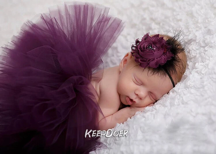 Recién Nacido Bebé Niña Tul Tutú Falda Vestido Fotografía Accesorios Estudio Sesión de Fotos Foto 3 de 4