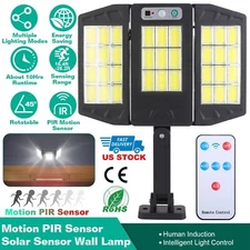 5 Types Solar Wall Light Outdoor Wireless Lamp PIR Motion Sensor w/ Remote Light