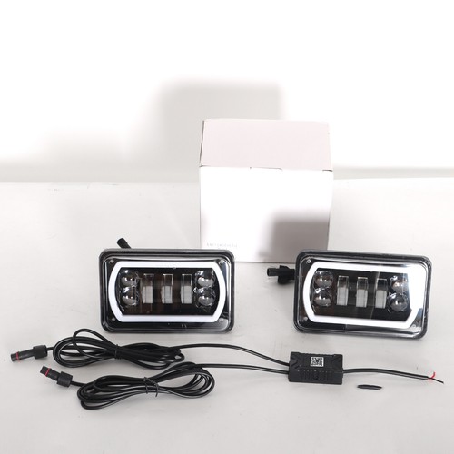 For Chevy C10 Pickup truck 1980-1986 RGB Halo 4x6" LED Headlights DRL Hi/Lo Lamp - Bild 10 von 10